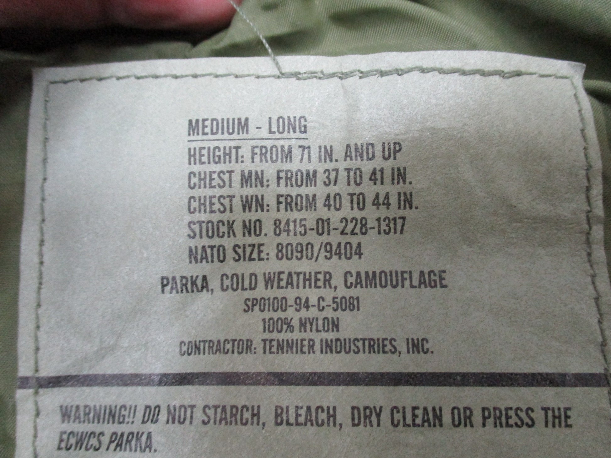 USED ARMY ISSUE WOODLAND BDU GORE-TEX JACKET WET/COLD WEATHER PARKA MEDIUM-LONG - Centex Military Gear