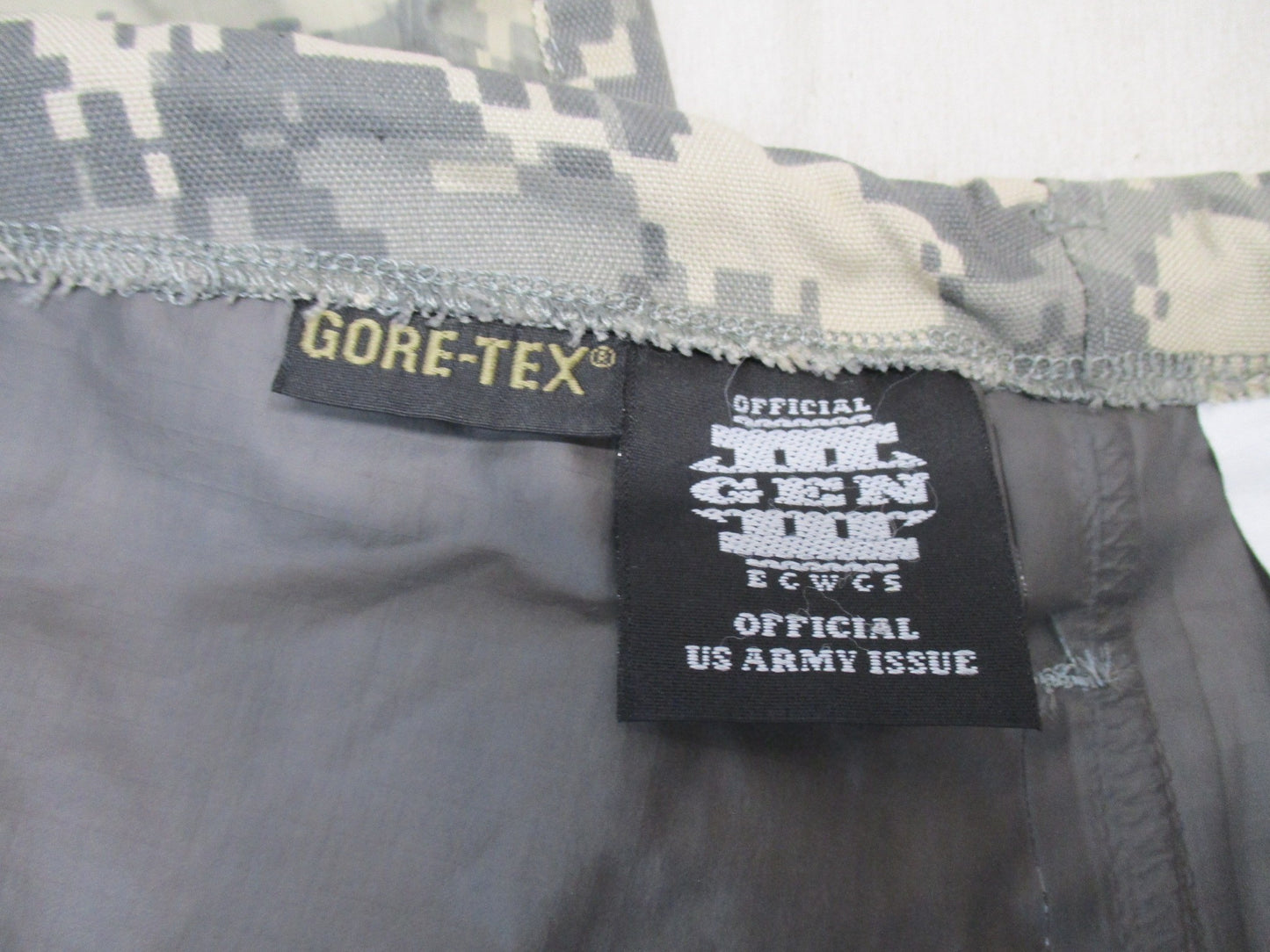 GEN 3 ACU DIGITAL GORE-TEX PANTS LEVEL 6 TROUSERS WET WEATHER PANTS X-LARGE/LONG
