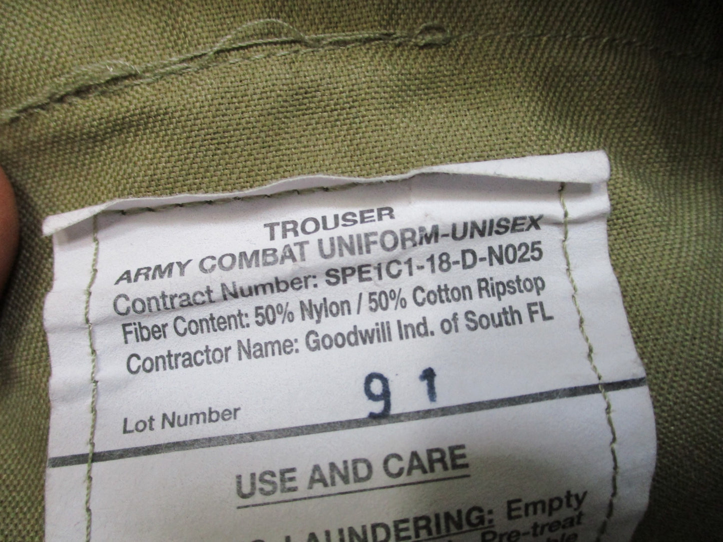 US Army OCP ACU Combat Pants Small Long 50/50 NYCO Military Trousers