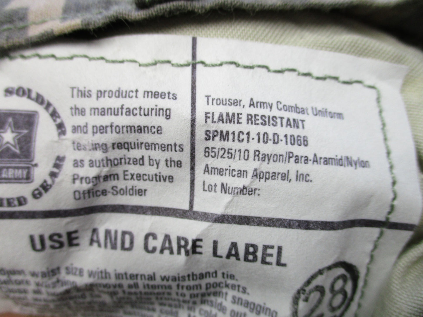 New ACU Pants/Trousers Small-Long USGI Digital Camo Flame Resistant FRACU Army