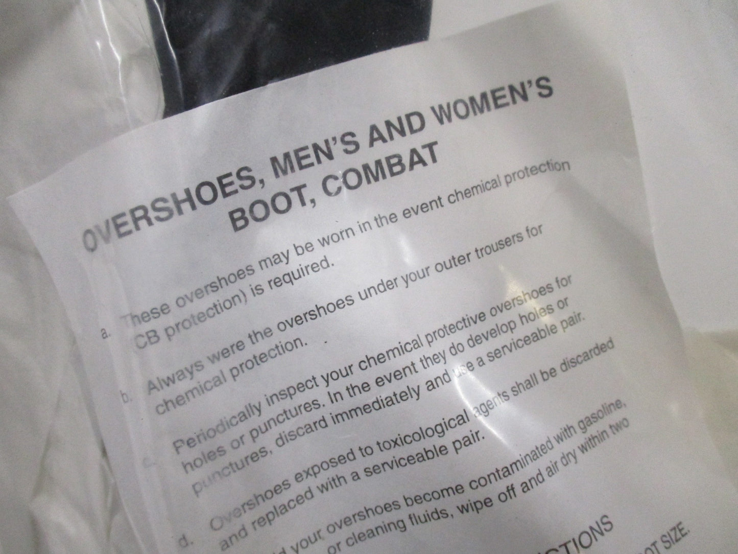 Centex Military Gear rubber overboots for wet weather, size 8, shown in black with slip-on design for easy wear.
