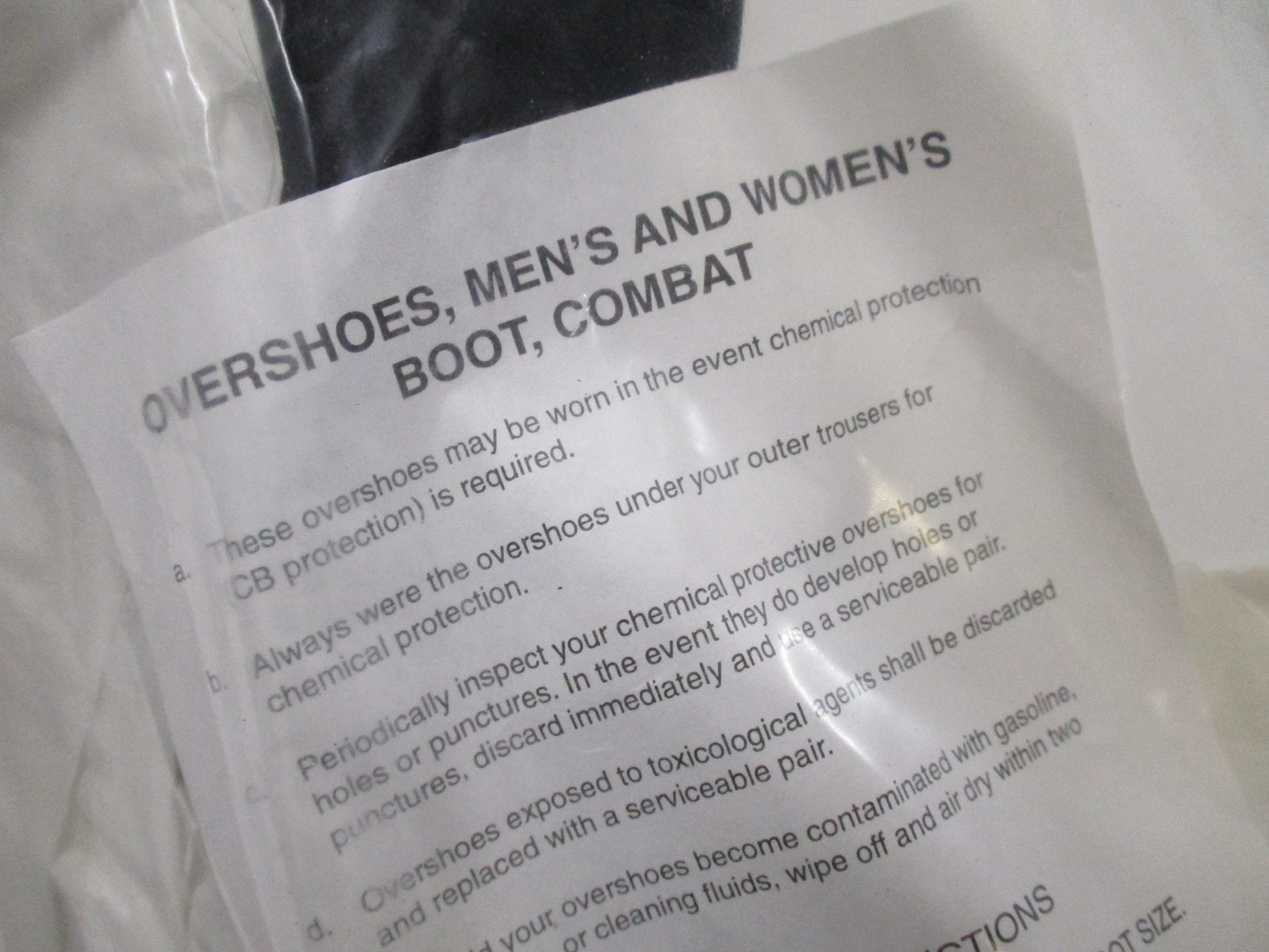 Centex Military Gear rubber overboots for wet weather, size 8, shown in black with slip-on design for easy wear.