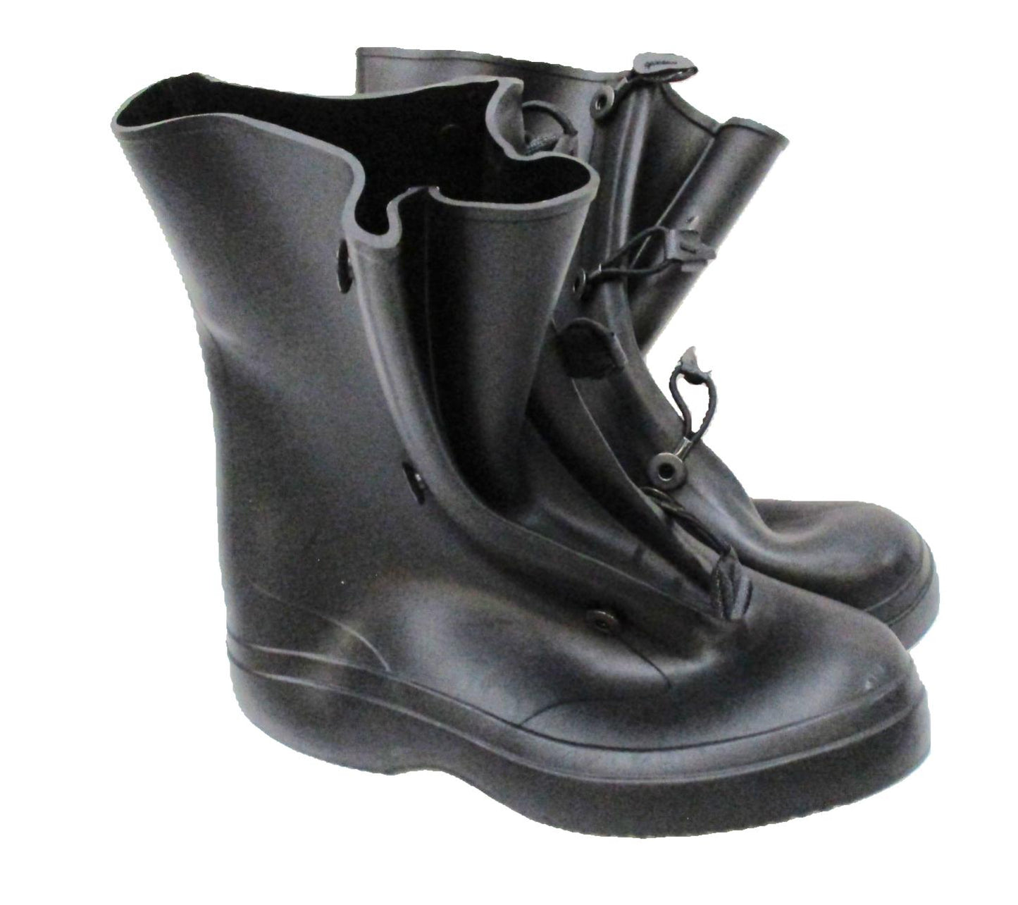 Centex Military Gear rubber overboots for wet weather, size 8, shown in black, slip-on design with textured surface.
