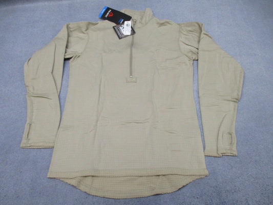 Centex Military Gear Gen III army tan waffle top shirt with grid fleece, mid-weight, small size, and long sleeves.
