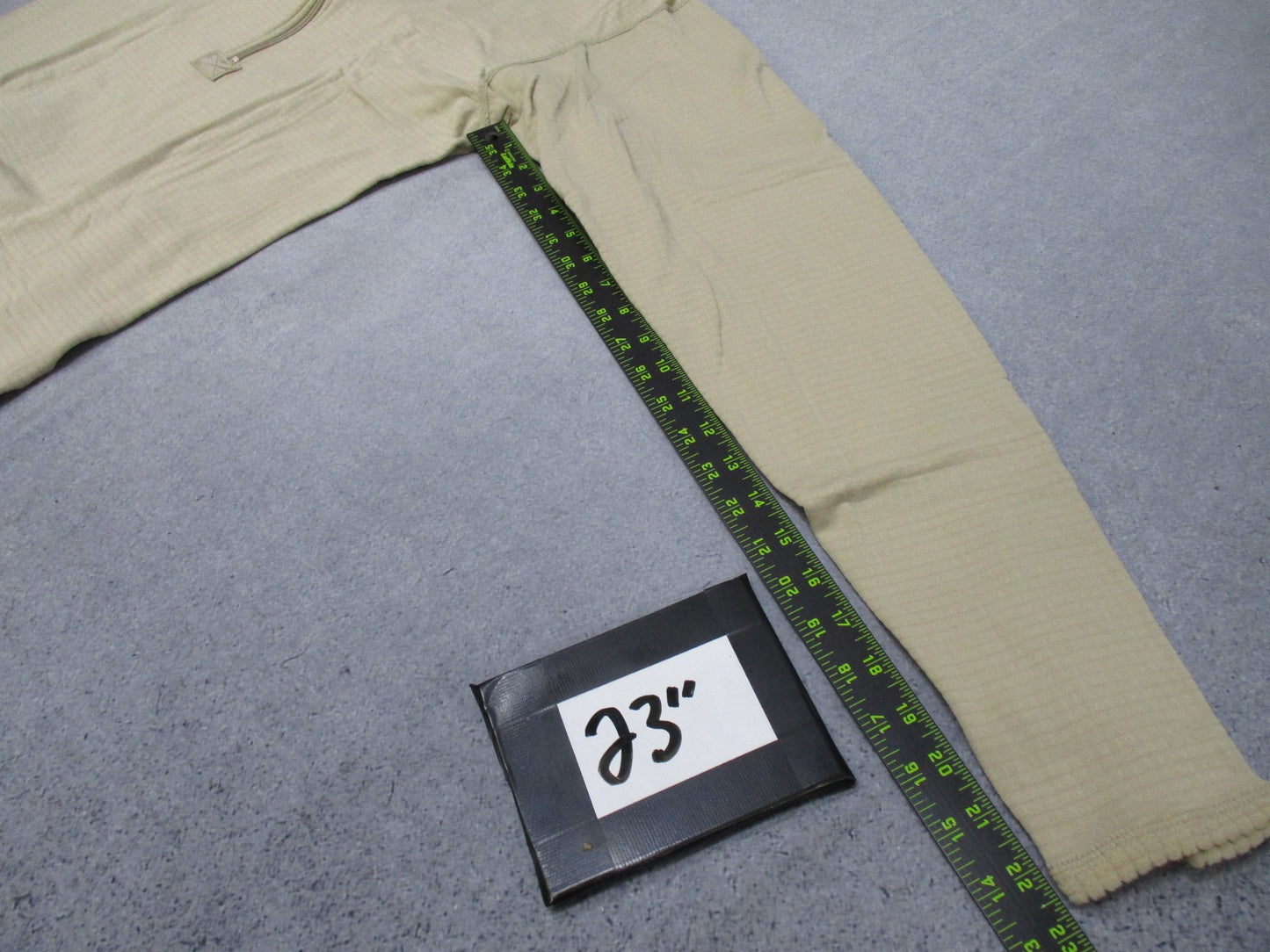 Centex Military Gear Gen III Army Tan waffle top mid-weight fleece shirt with small/long grid pattern.