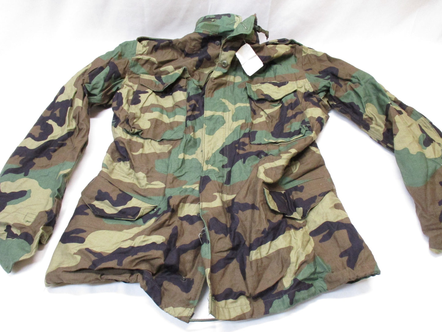 MILITARY USGI ARMY WOODLAND BDU M-65 FIELD JACKET MEDIUM/LONG COLD WEATHER COAT