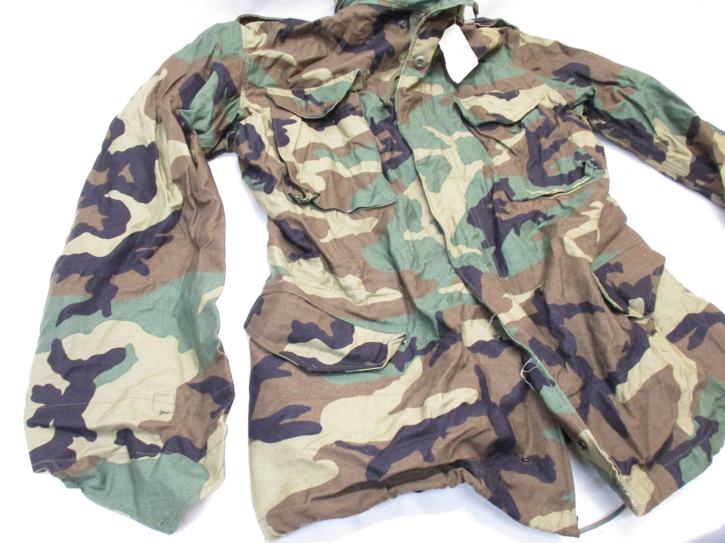 MILITARY USGI ARMY WOODLAND BDU M-65 FIELD JACKET MEDIUM/LONG COLD WEATHER COAT