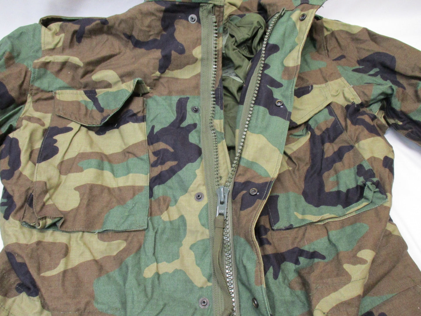 MILITARY USGI ARMY WOODLAND BDU M-65 FIELD JACKET MEDIUM/LONG COLD WEATHER COAT