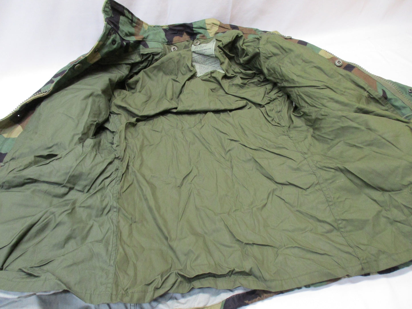MILITARY USGI ARMY WOODLAND BDU M-65 FIELD JACKET MEDIUM/LONG COLD WEATHER COAT