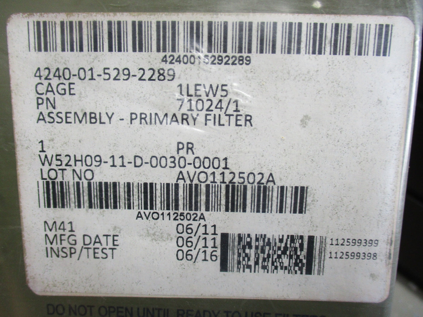 NOS sealed pack of Centex Military Gear filters for Avon XM50/XM51 M50/M51 gas masks and respirators.