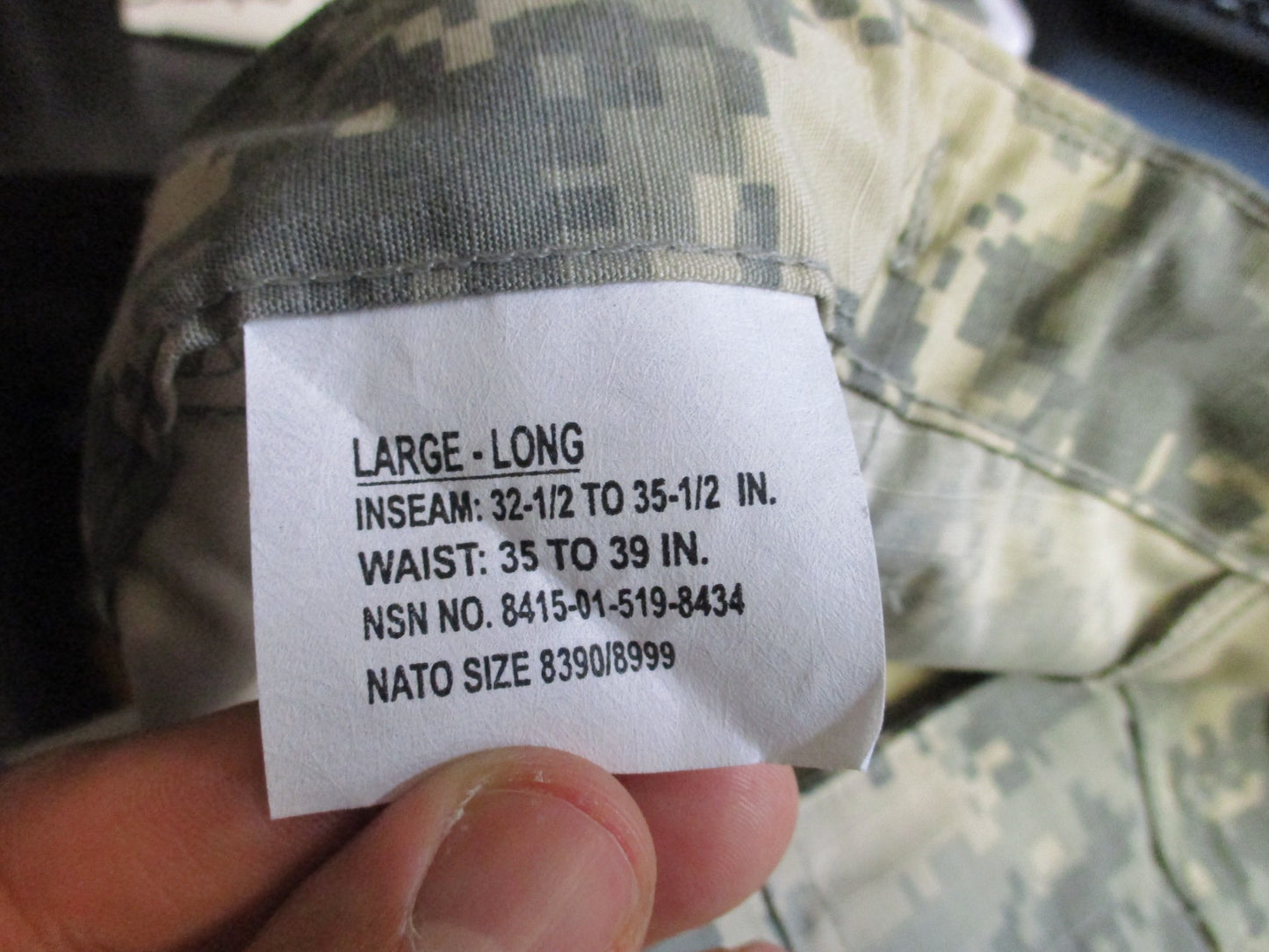 NEW USGI ARMY ISSUE ACU DIGITAL COMBAT UNIFORM PANTS 50/50 COTTON/NYLON BOTTOMS - Centex Military Gear