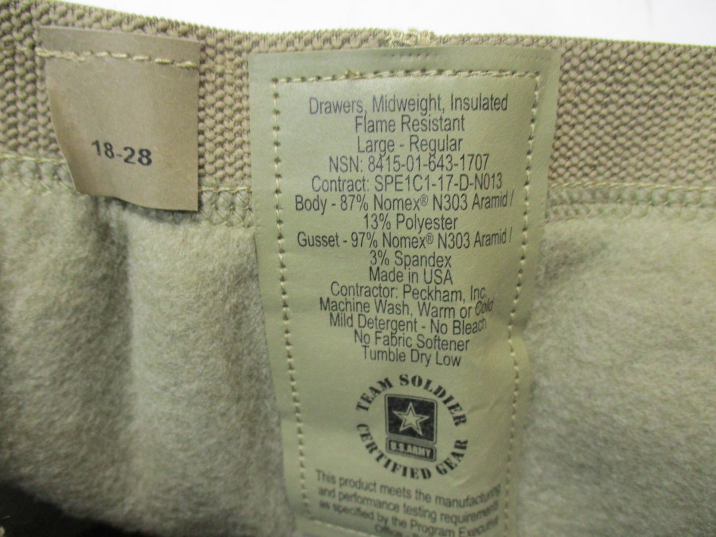 FIRE RESISTANT POLAR THERMAL FR TROUSER MID-WEIGHT DRAWERS LARGE/REGULAR FREE - Centex Military Gear