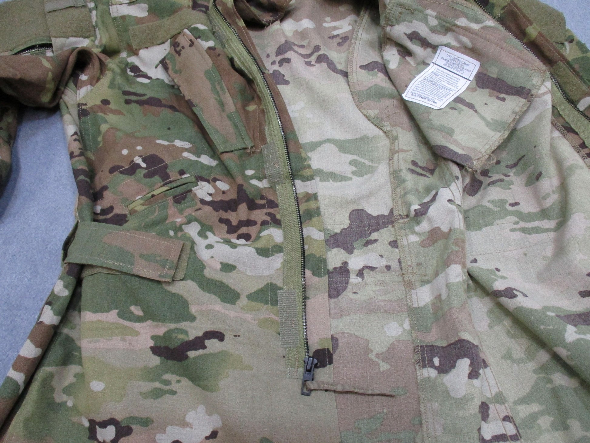 Centex Military Gear USGI Aircrew Combat Jacket FR Nomex in Scorpion OCP pattern, size Small Long, A2CU style.