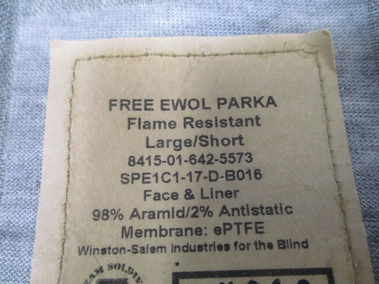 ARMY OCP EWOL PARKA FLAME RESISTANT GORE-TEX MULTICAM JACKET LARGE/SHORT VGC