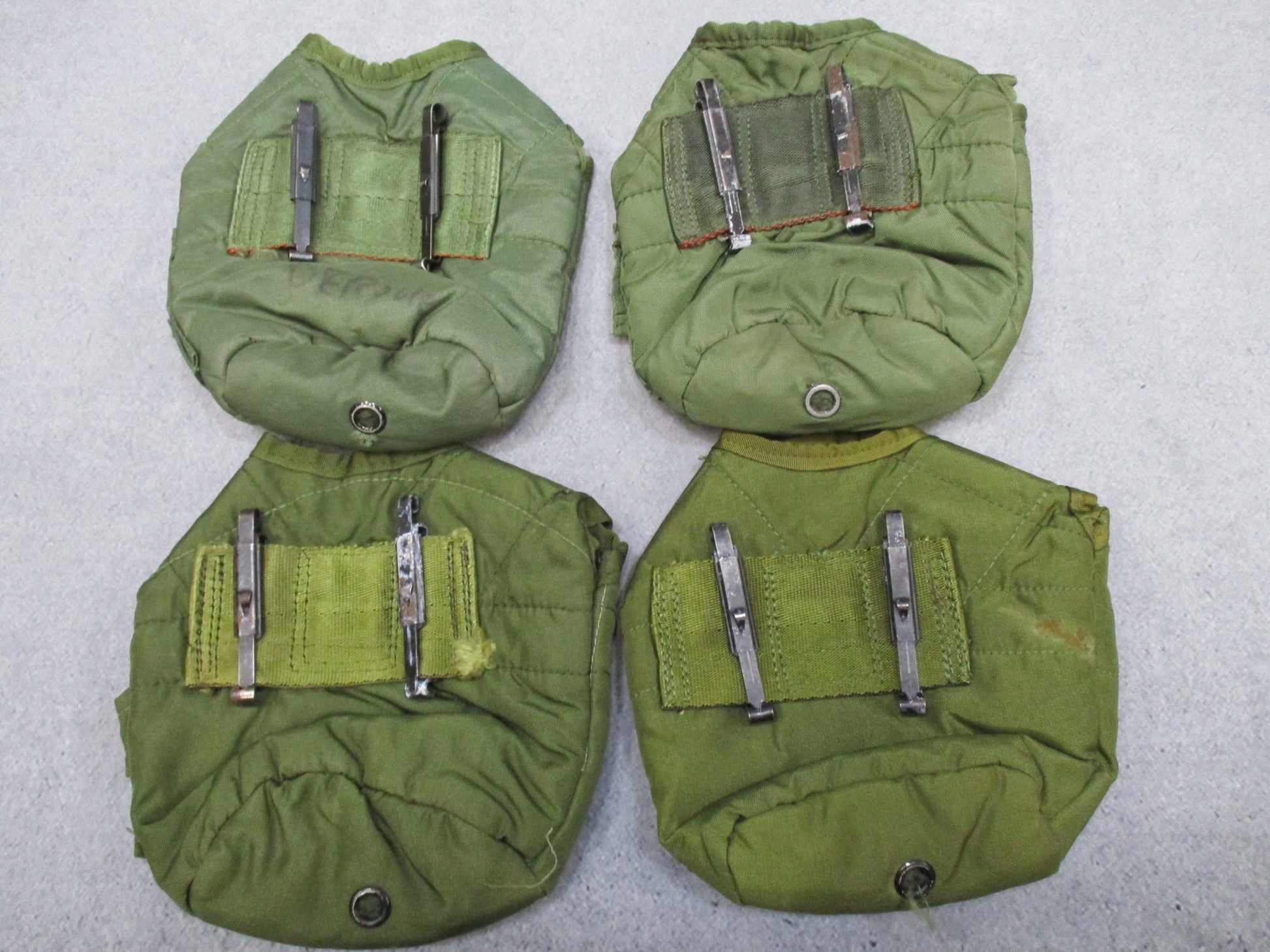 OD Green military canteen covers with ALICE clips, insulated, lot of 4 by Centex Military Gear.