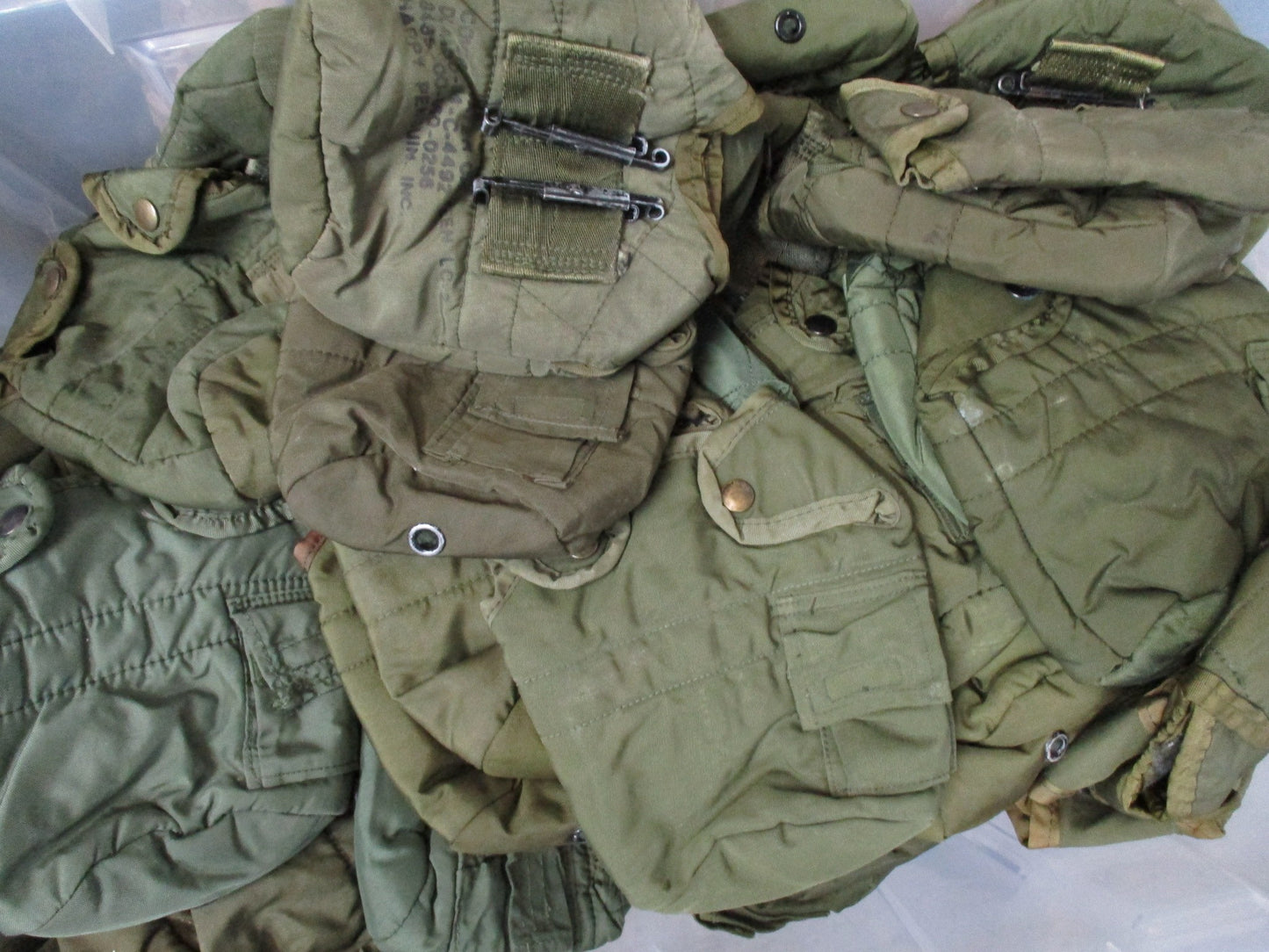 OD green military canteen covers with ALICE clips, insulated, set of 4, by Centex Military Gear.