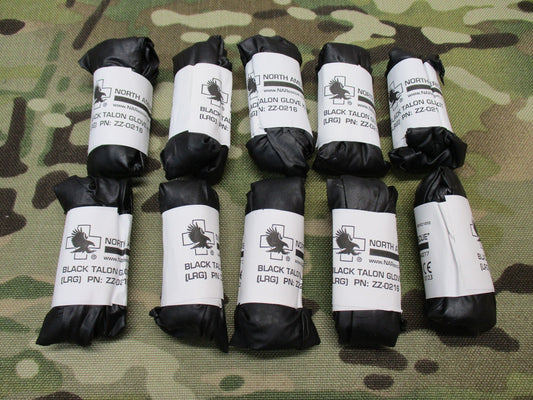 10 PACK BLACK TALON NITRILE GLOVES LARGE GLOVE KIT ZZ-0216 NORTH AMERICAN RESCUE