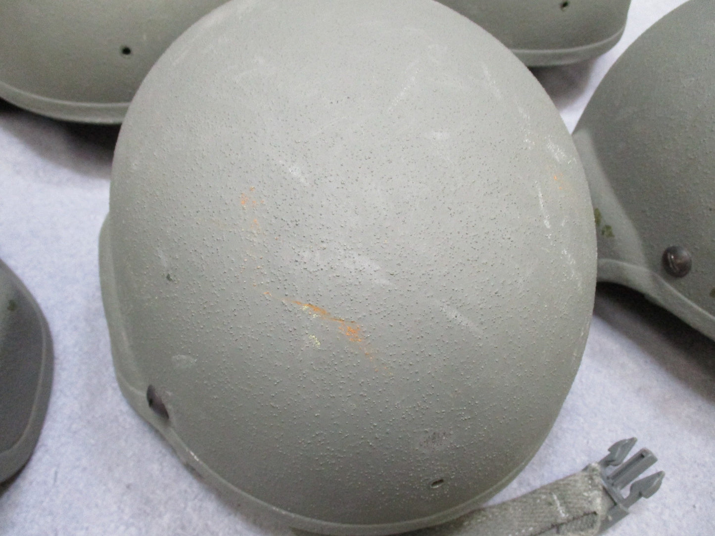 Centex Military Gear ACH Advanced Combat Helmet in foliage green with pads and chinstrap, ballistic protection, size medium.