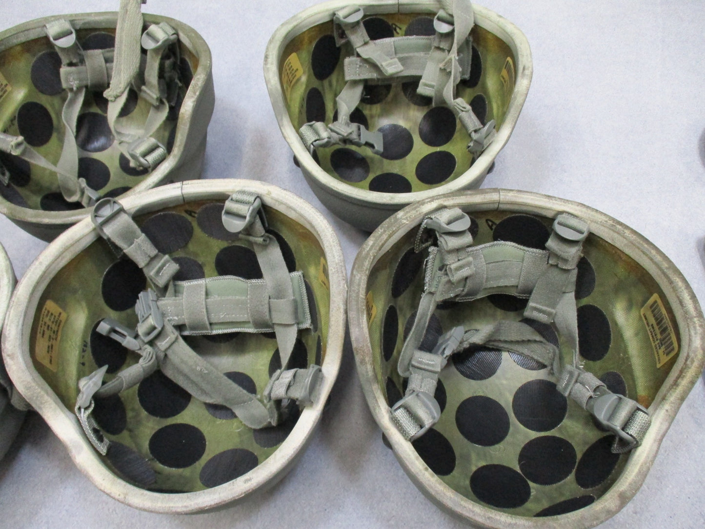 Centex Military Gear ACH Advanced Combat Helmet in foliage green, size medium with pads and chinstrap for ballistic protection.