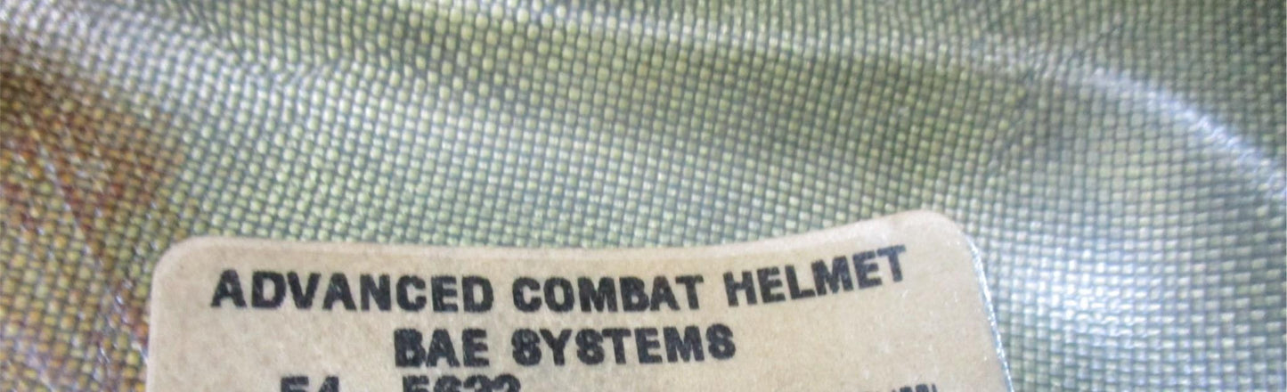 Centex Military Gear ACH Advanced Combat Helmet in foliage green with padded interior, chinstrap, and ballistic protection, size medium.