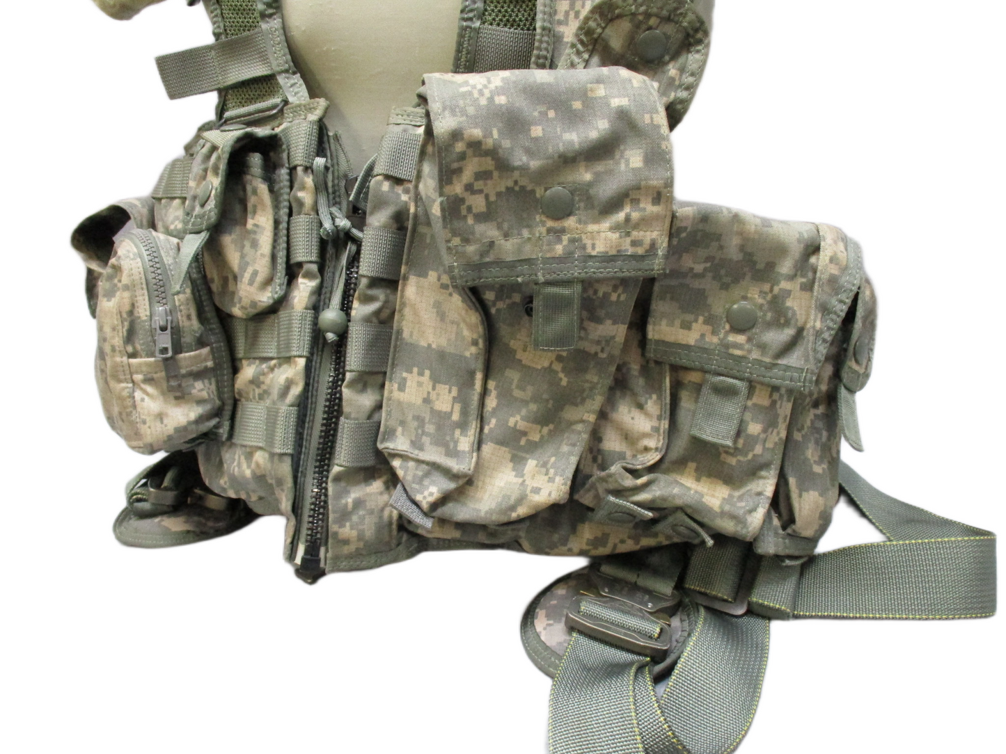 US Army Aviation Air Warrior vest harness by Centex Military Gear, featuring digital aircrew survival and extraction equipment.