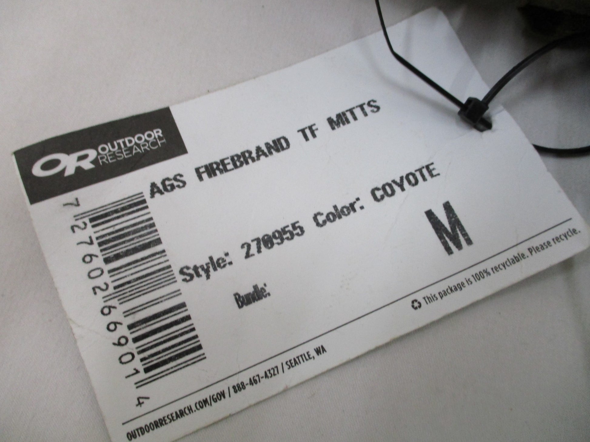 OUTDOOR RESEARCH COYOTE BROWN MILITARY TRIGGER MITTENS COLD WEATHER GLOVE MEDIUM - Centex Military Gear