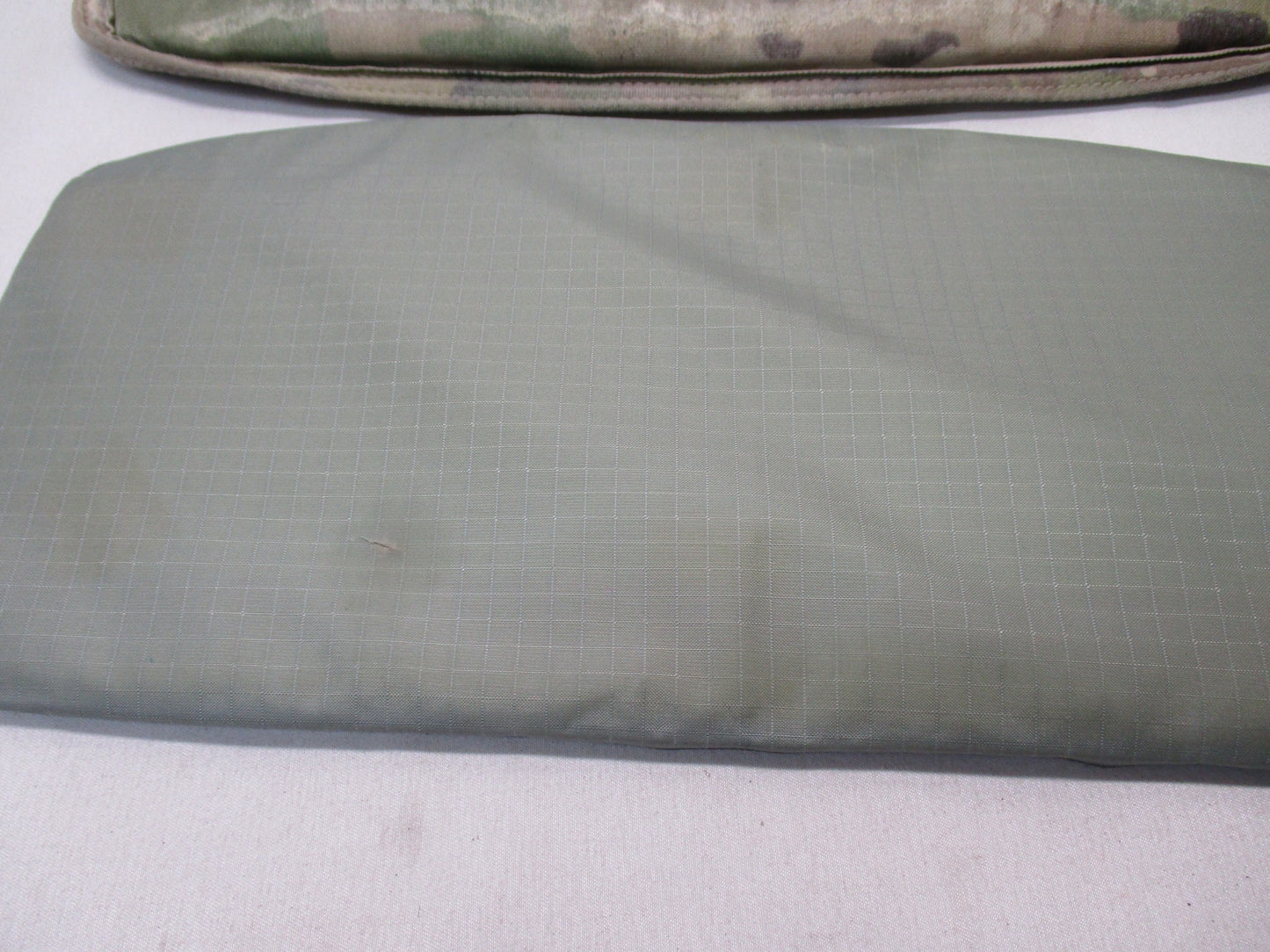 Used Scorpion lower back protector butt pad in Multicam Army OCP with Centex Military Gear branding, designed for military tactical use.