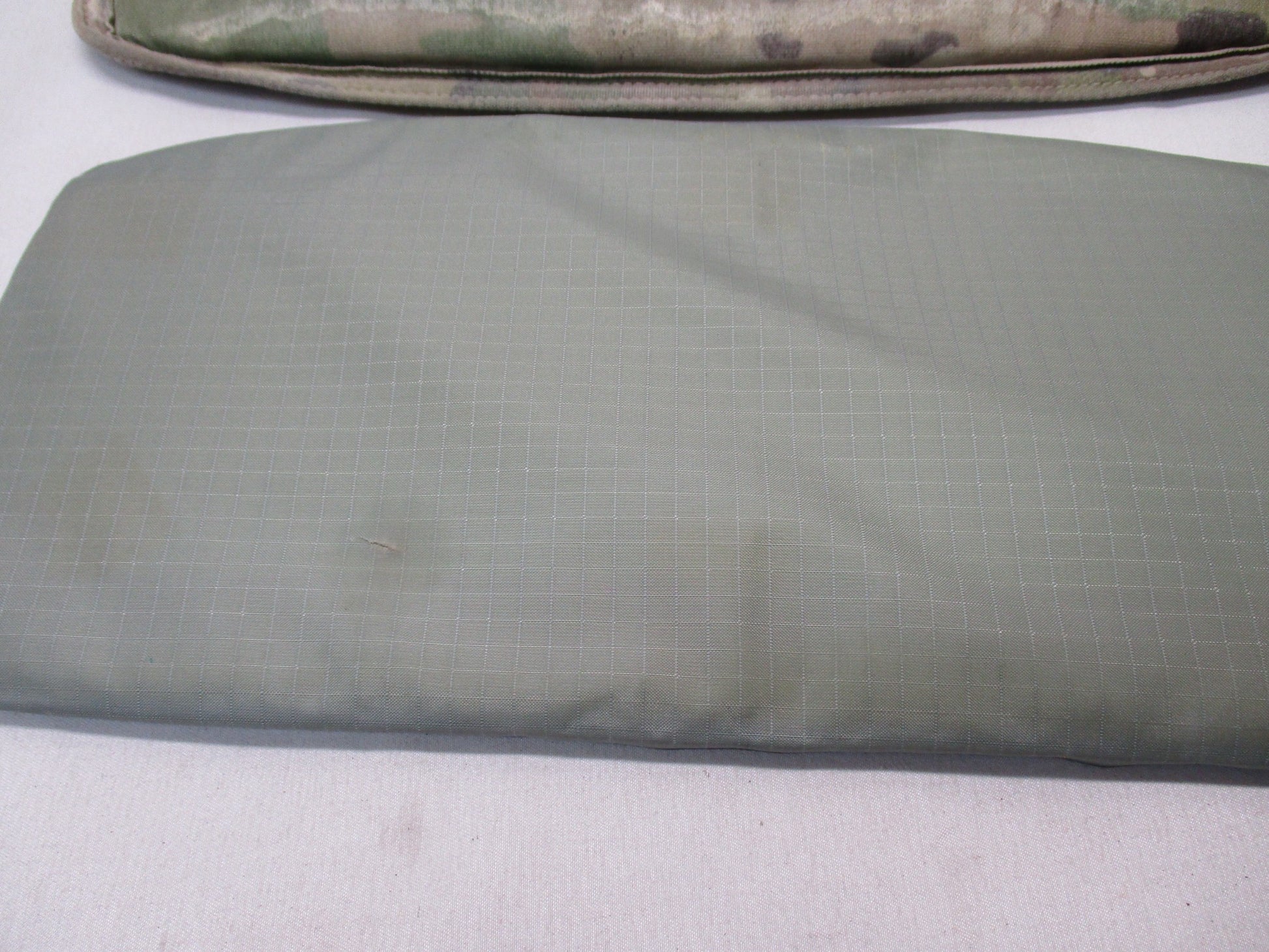 Used Scorpion lower back protector butt pad in Multicam Army OCP with Centex Military Gear branding, designed for military tactical use.