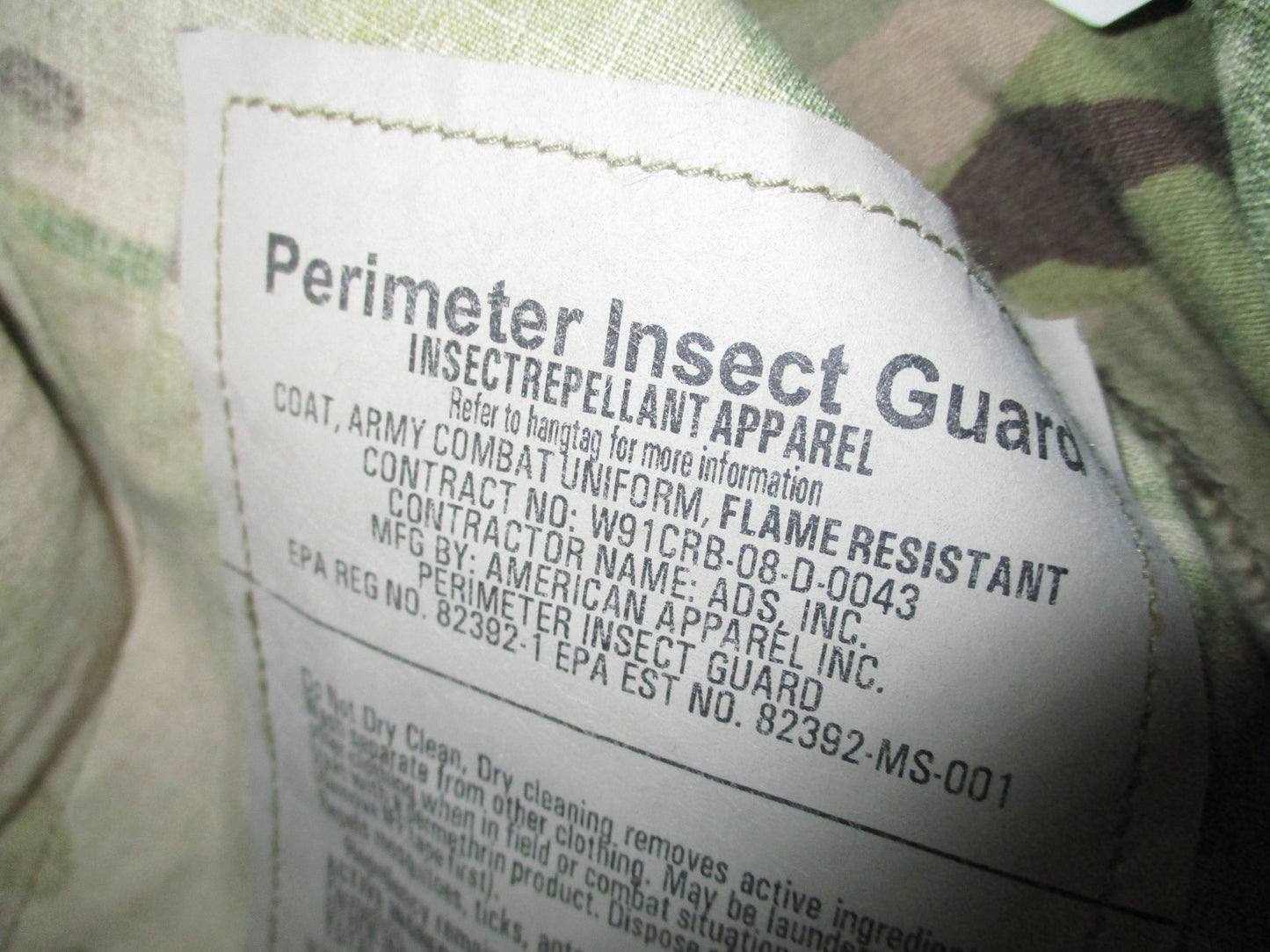 Army issue Multicam uniform set with flame-resistant top and pants in medium/regular size by Centex Military Gear.