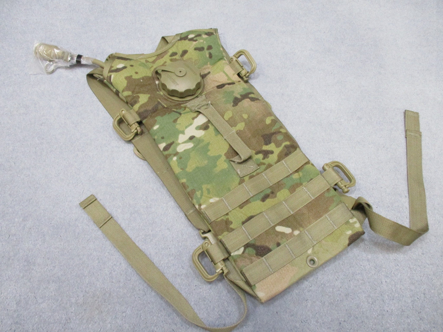 Centex Military Gear Army issue Molle hydration system with CamelBak water pack and bladder in Multicam OCP camouflage.