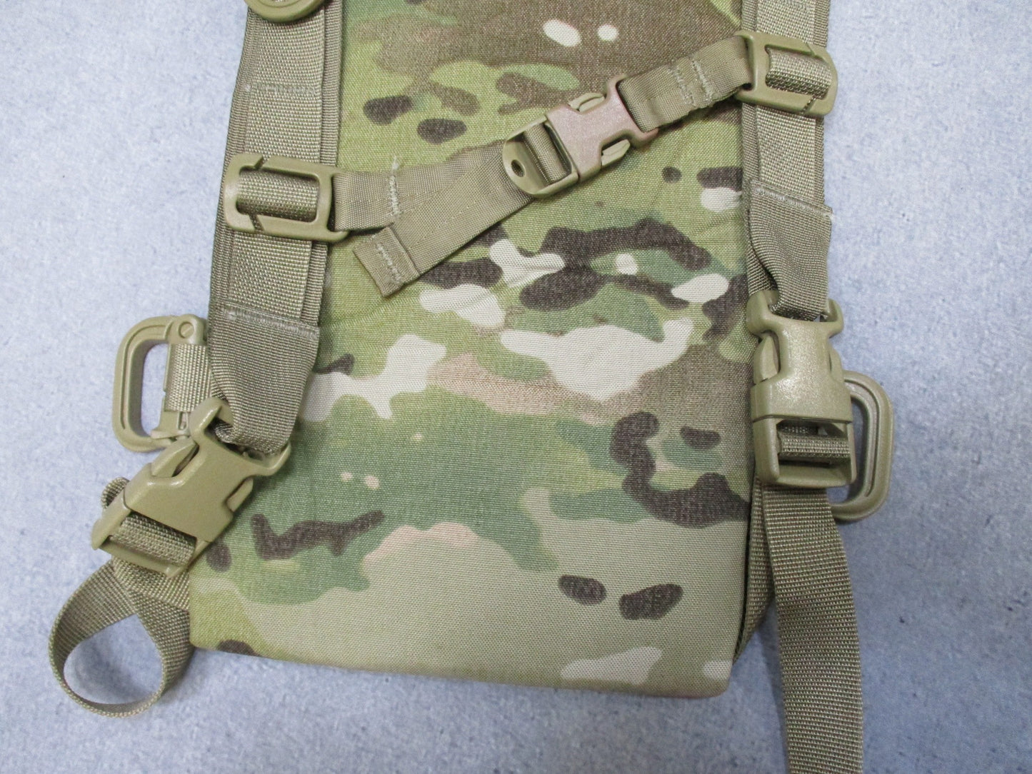 Centex Military Gear Army issue Molle hydration system with CamelBak water pack and bladder in Multicam OCP camouflage.