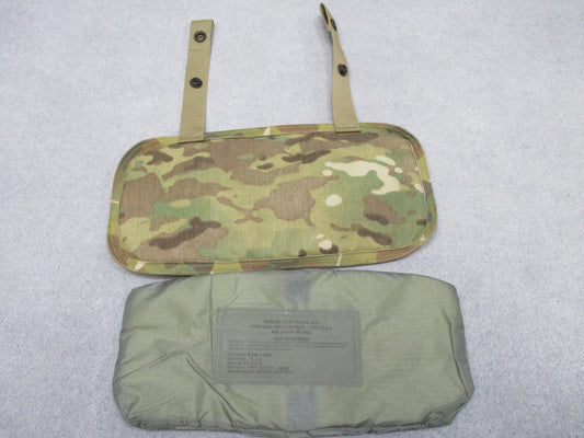 Used Multicam lower back protector butt pad by Centex Military Gear with Army OCP camouflage, shown on a plain background.