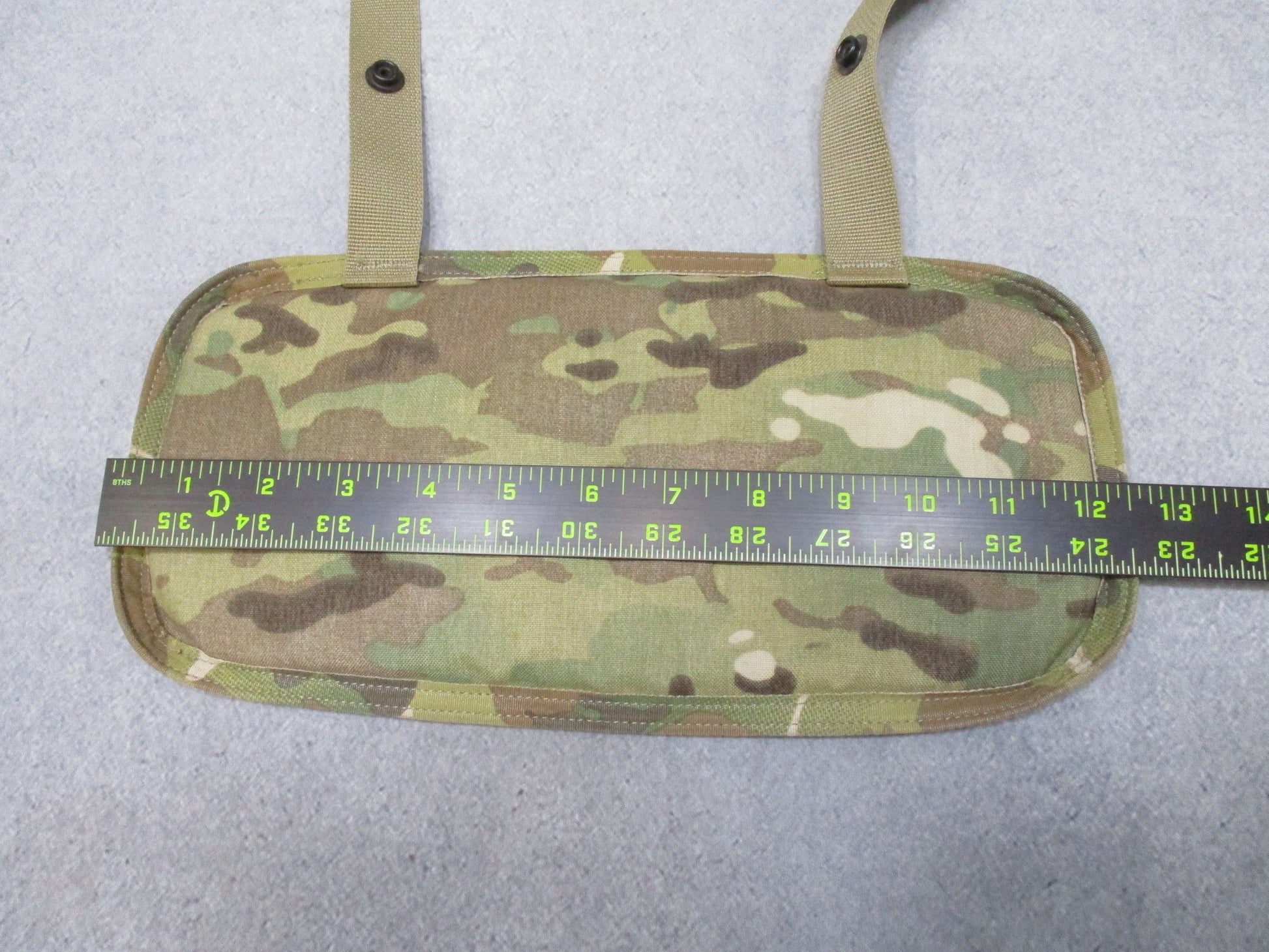 Used Multicam lower back protector butt pad by Centex Military Gear in Army OCP camouflage, designed for comfort and protection.