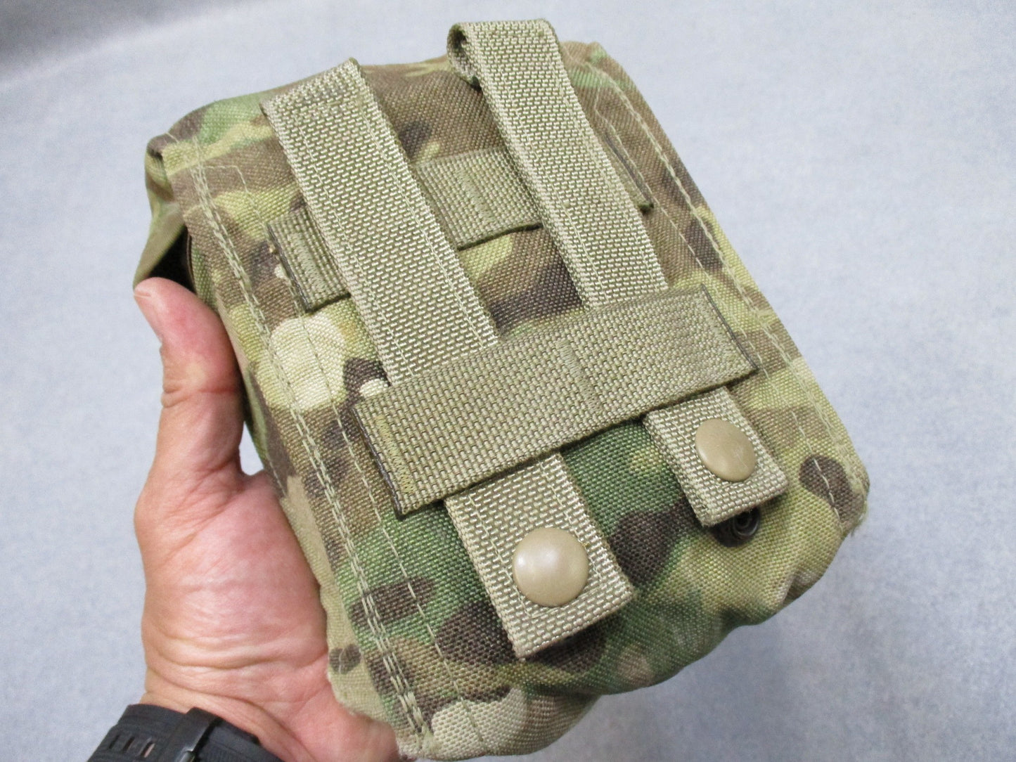 USGI Multicam IFAK pouch by Centex Military Gear with expired medical contents, military-style first aid kit for tactical use