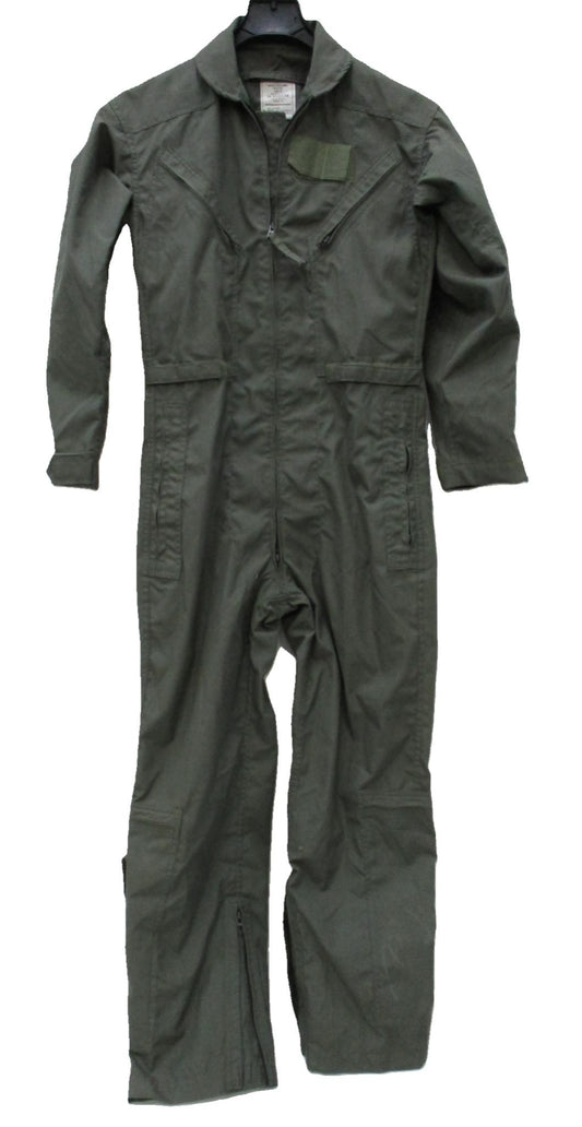 USED MILITARY SUMMER FLYERS COVERALLS JUMPSUIT 36 REGULAR SAGE GREEN USAF ARMY