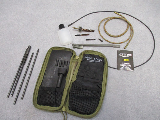 Centex Military Gear Otis I-MOD 5.56/.223 gun cleaning kit with coyote tan case and tools for firearm maintenance.