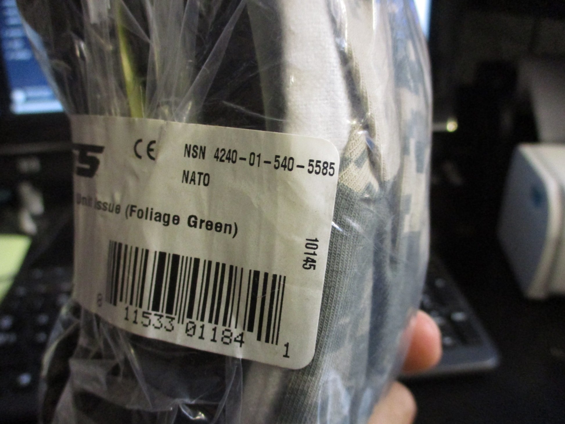 Centex Military Gear ESS goggles with low profile NVG eye protection in foliage green, featuring digital sleeve for Army ACU uniforms.