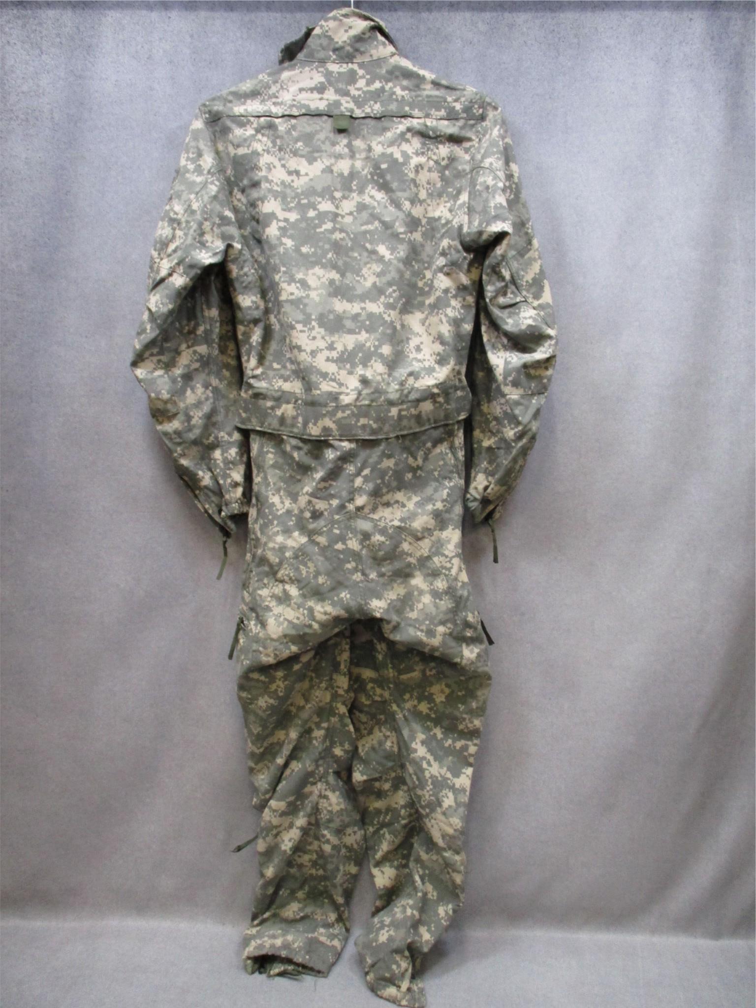 USGI ACU CVC improved coveralls by Centex Military Gear, small long size, aramid fabric for combat vehicle crewman protection.