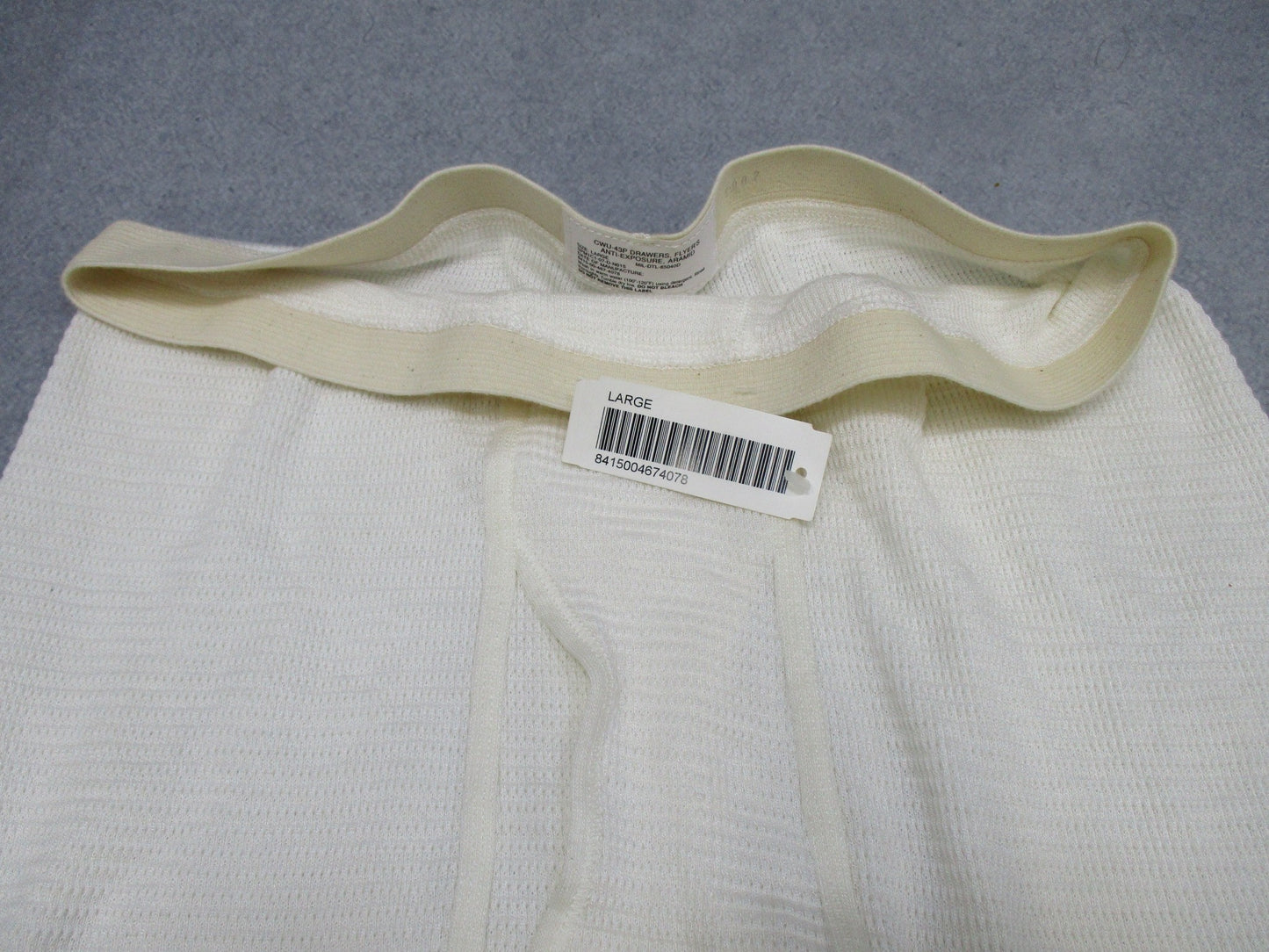 US Military CWU-43P Flyers long underwear from Centex Military Gear, anti-exposure aramid fabric, large size, detailed close-up image