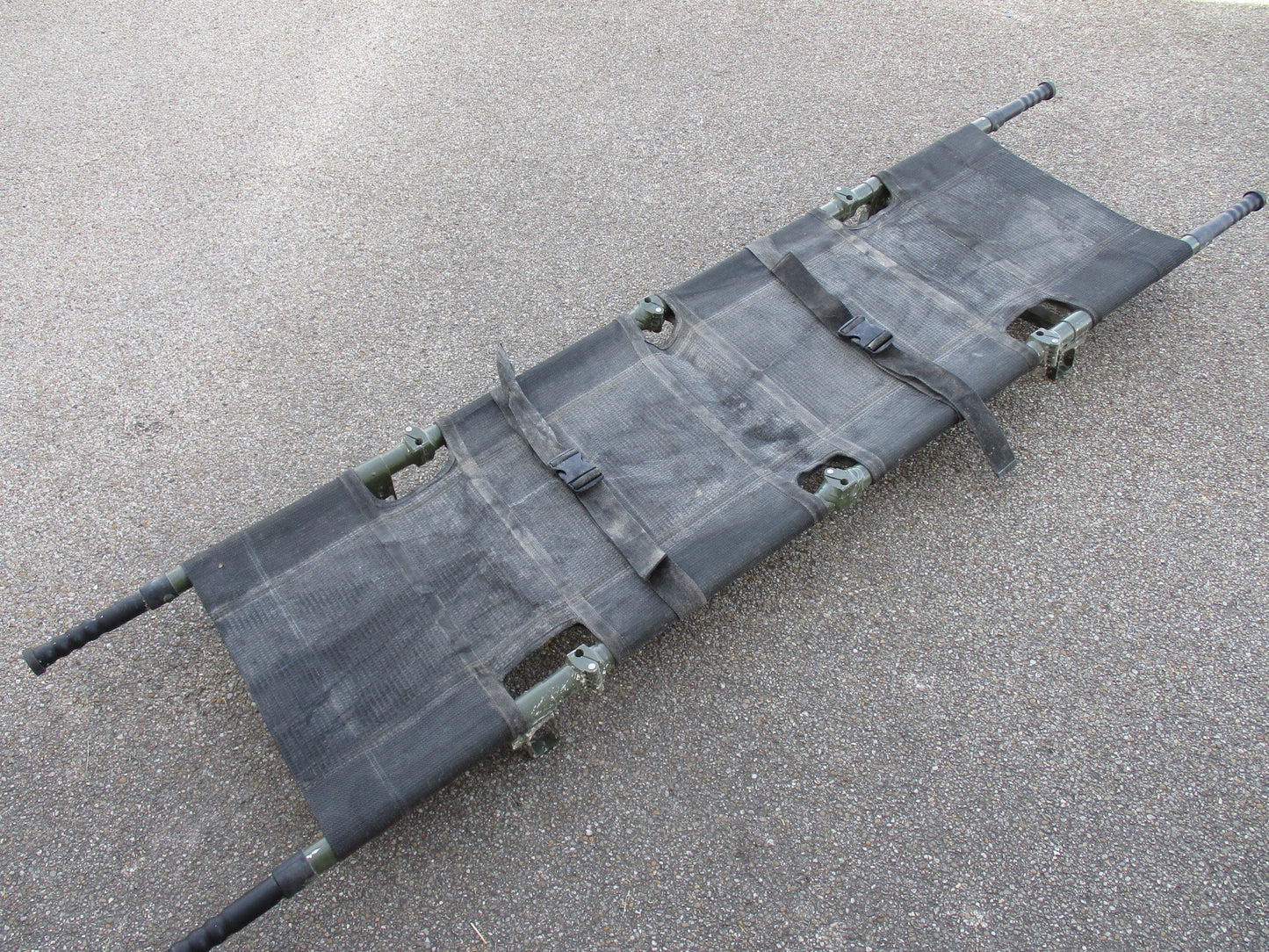 Centex Military Gear NAR Talon II 90C military litter with carry bag, foldable ACU medical stretcher, used by army.