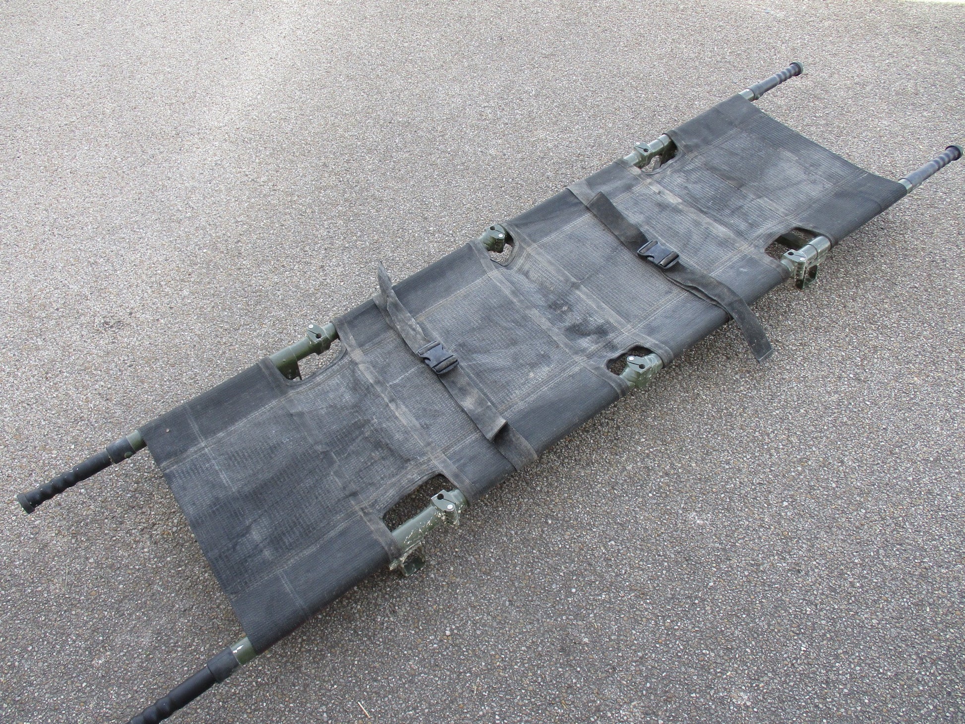 Centex Military Gear NAR Talon II 90C military litter with carry bag, foldable ACU medical stretcher, used by army.