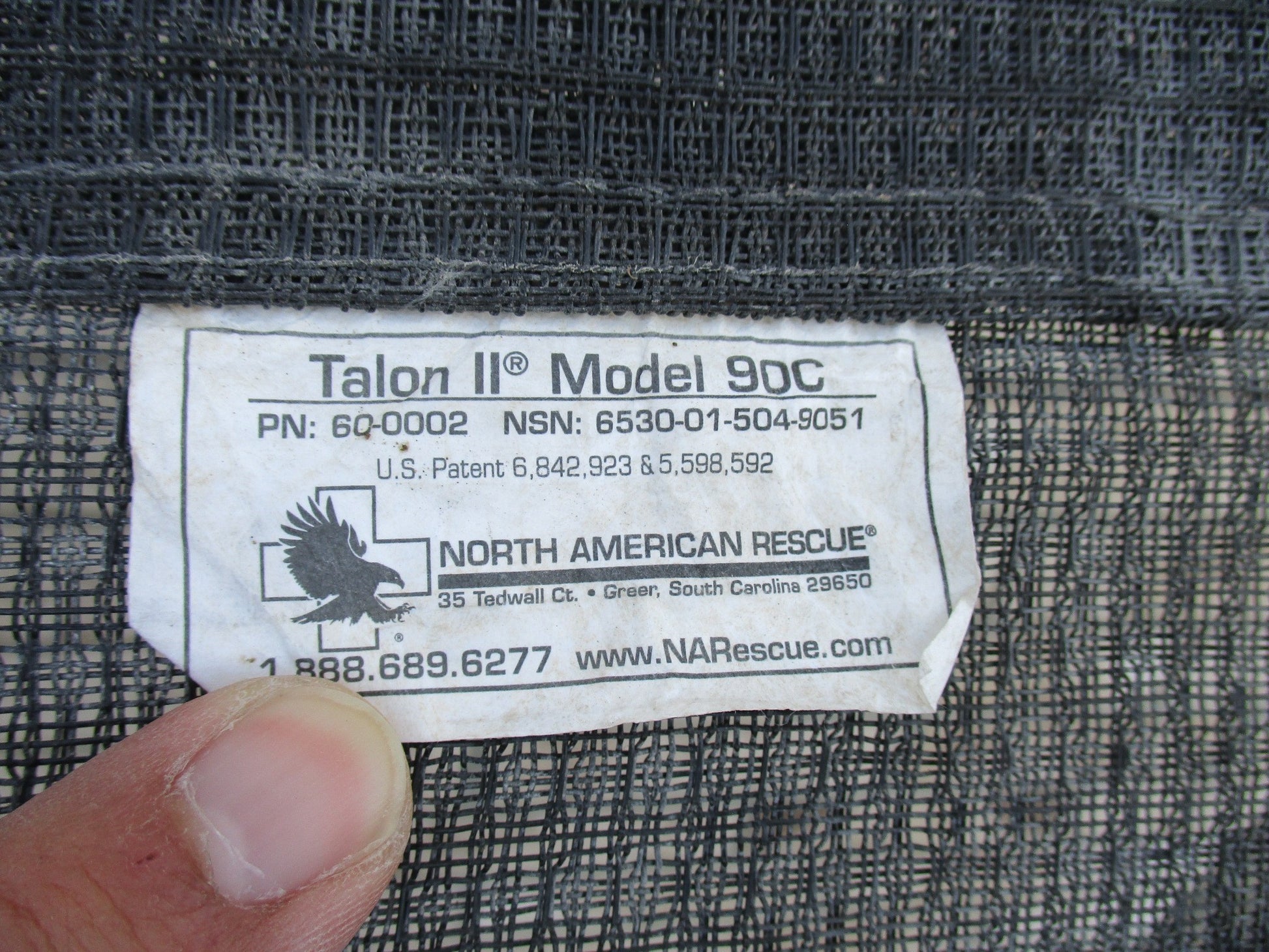 Centex Military Gear NAR Talon II 90C Army litter with carry bag, foldable medical stretcher in ACU camouflage, used for emergency rescue.