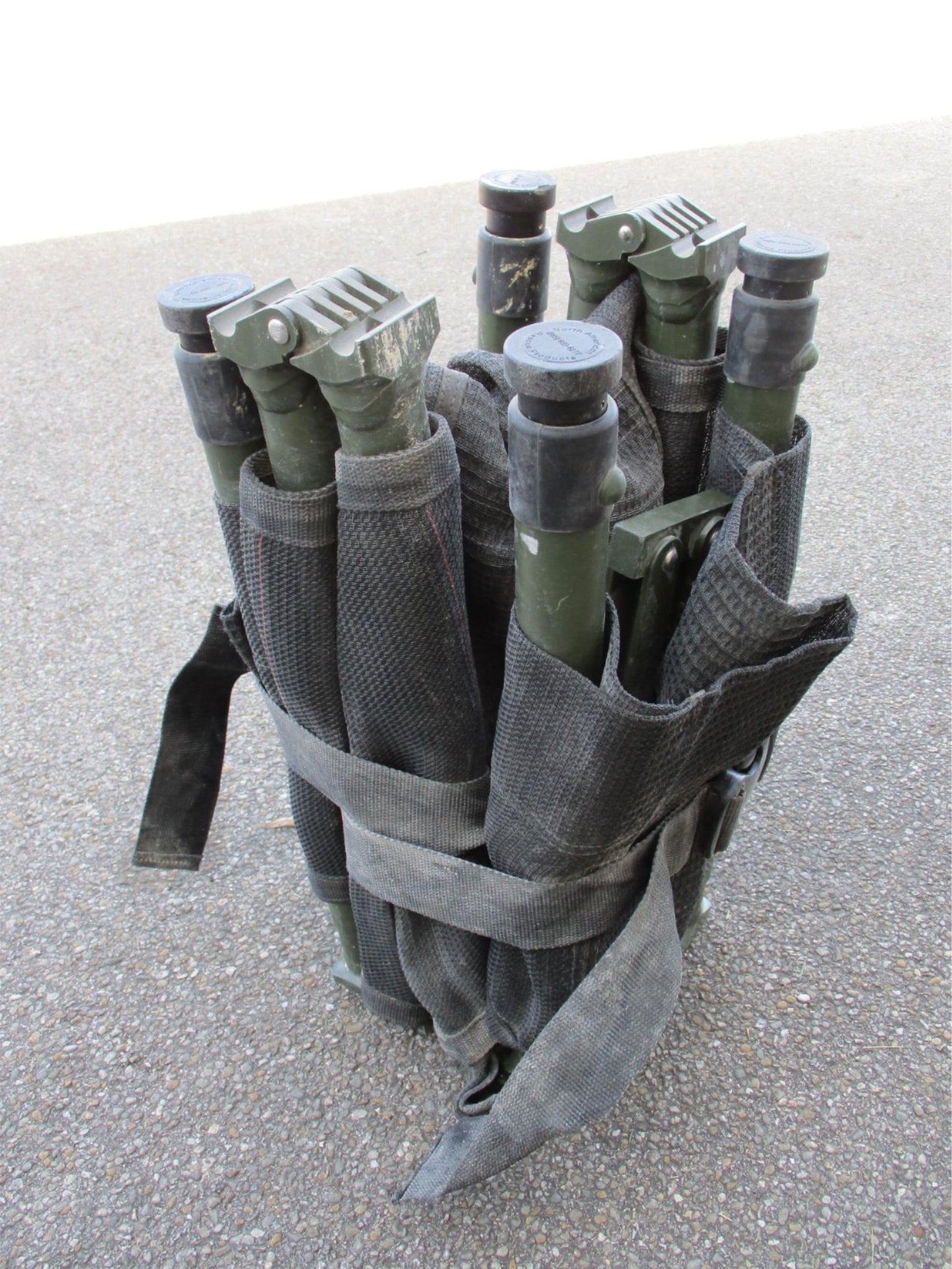 Centex Military Gear NAR Talon II 90C litter with carry bag, ACU camouflage, foldable military medical stretcher, used and portable.