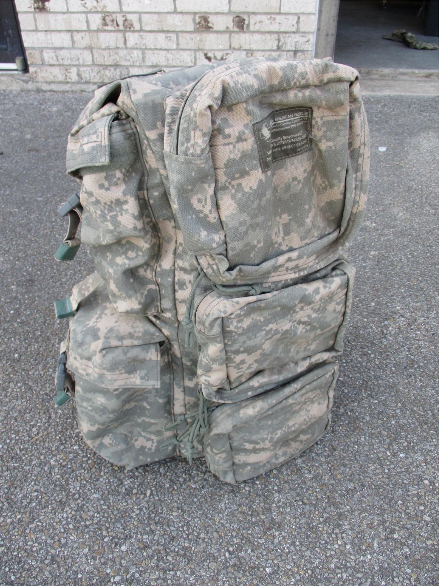 Centex Military Gear NAR Talon II 90C Medical Litter with carry bag, foldable ACU Army stretcher, used for emergency medical transport