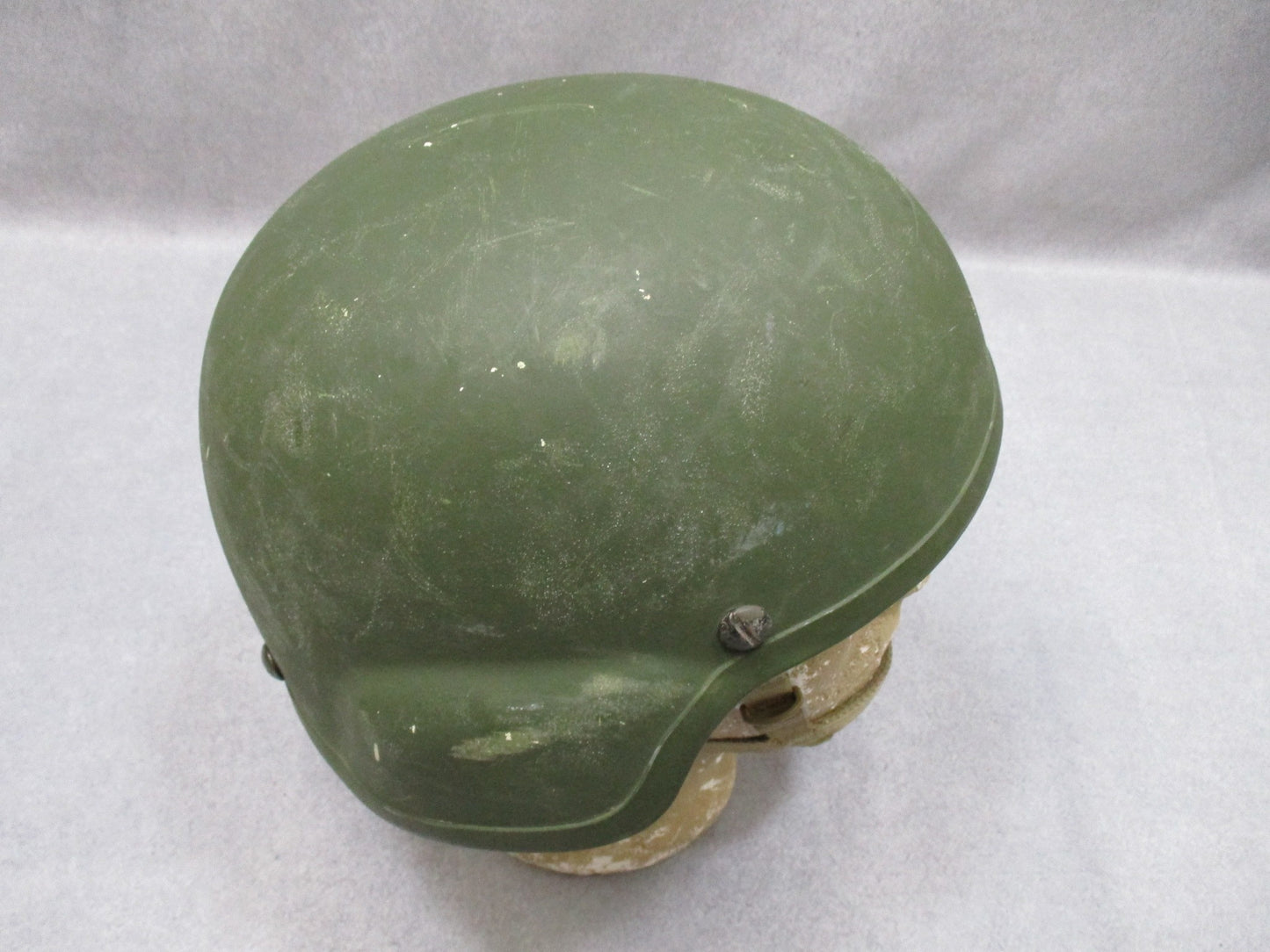 USGI MSA ACH Combat Helmet Large w/ Pads & Chin Strap Military Issue Green