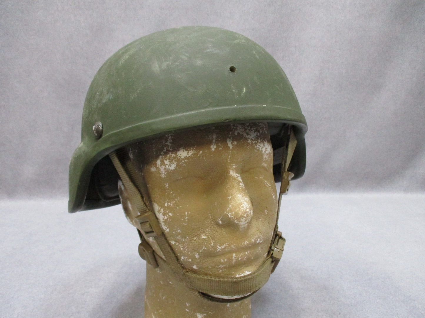 USGI MSA ACH Combat Helmet Large w/ Pads & Chin Strap Military Issue Green