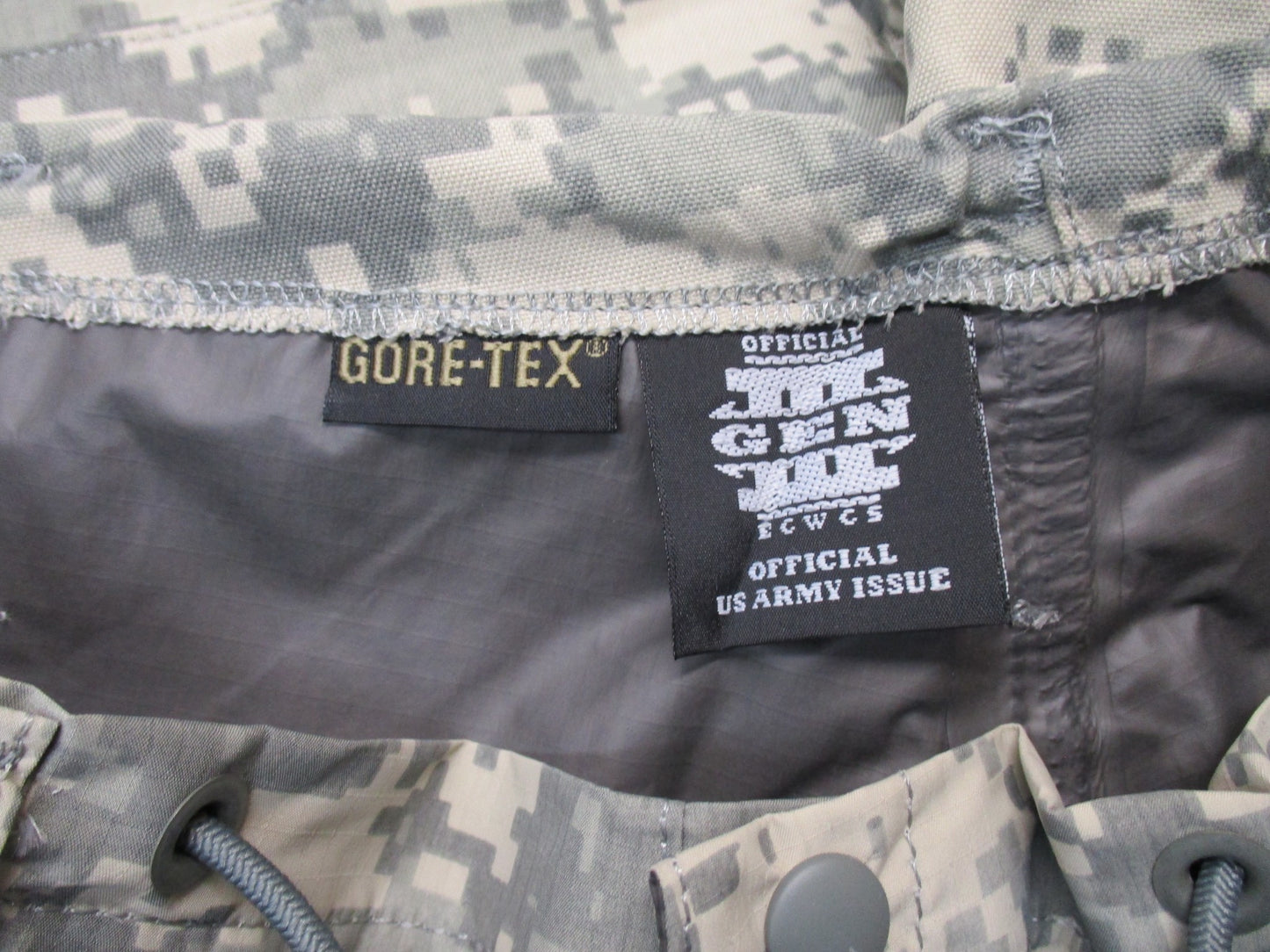 GEN 3 ACU DIGITAL GORE-TEX PANTS LEVEL 6 TROUSERS WET WEATHER PANTS XSMALL/SHORT