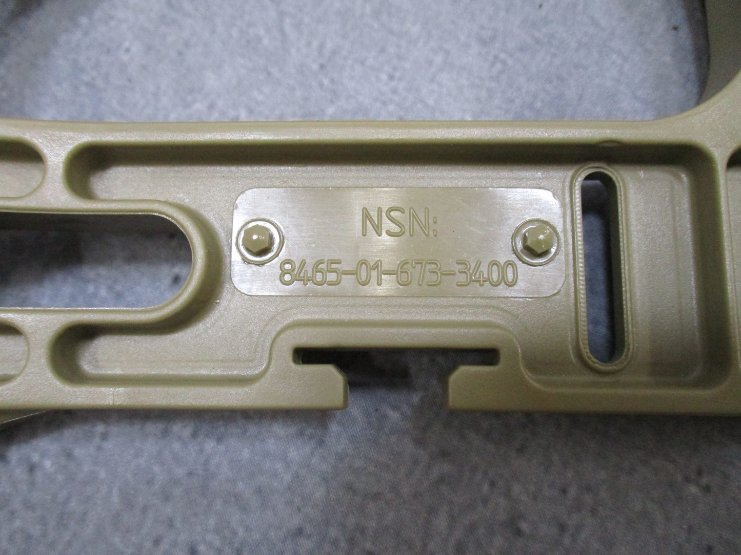 Tan USGI MOLLE 4K Main Pack Frame with external frame, designed for military backpacks, by Centex Military Gear.