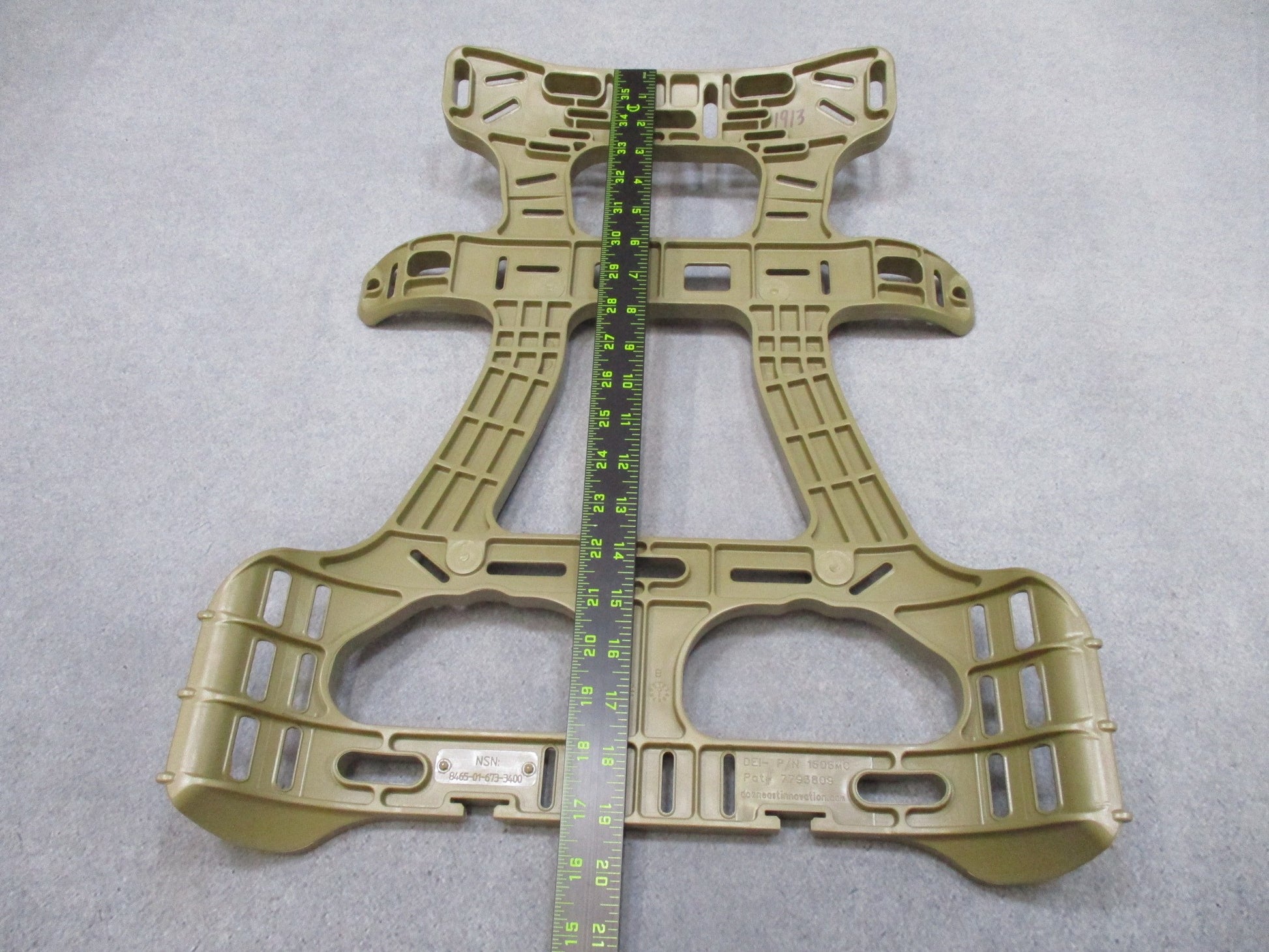 USGI MOLLE 4K Main Pack Frame in tan with external frame and MOLLE attachment points, designed for military load-bearing.