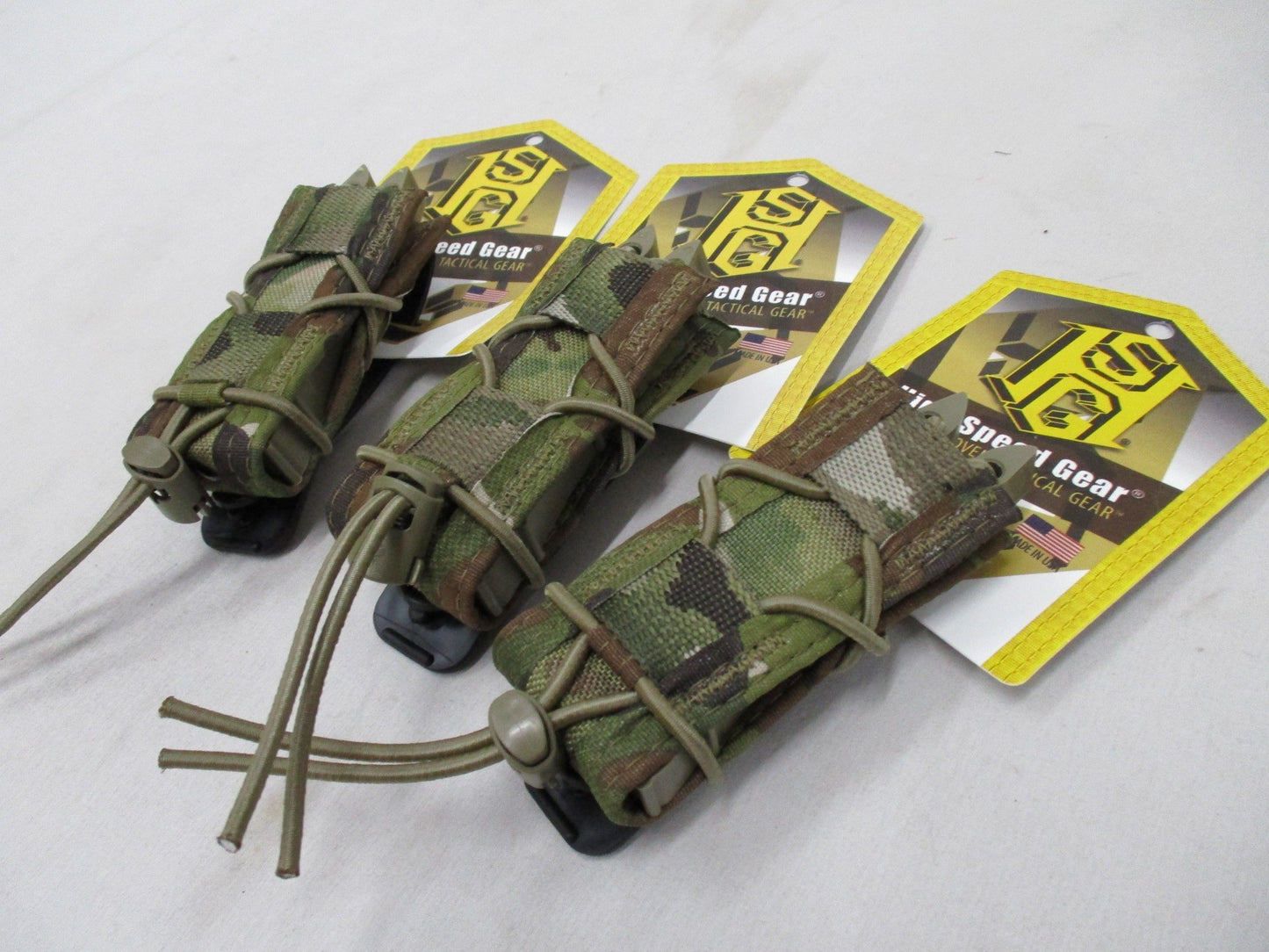 LOT OF (3) HIGH SPEED GEAR MULTICAM PISTOL MAG POUCH SINGLE MAGAZINE TACO MOLLE